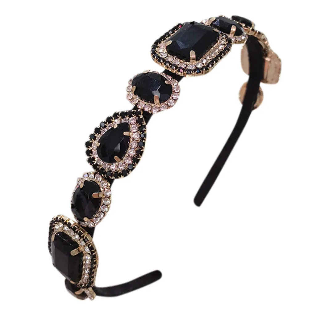 Headbands for Women Girls Vintage Flower Printed Headband Handmade Jewelry Hair Bands Wedding Hair Accessories