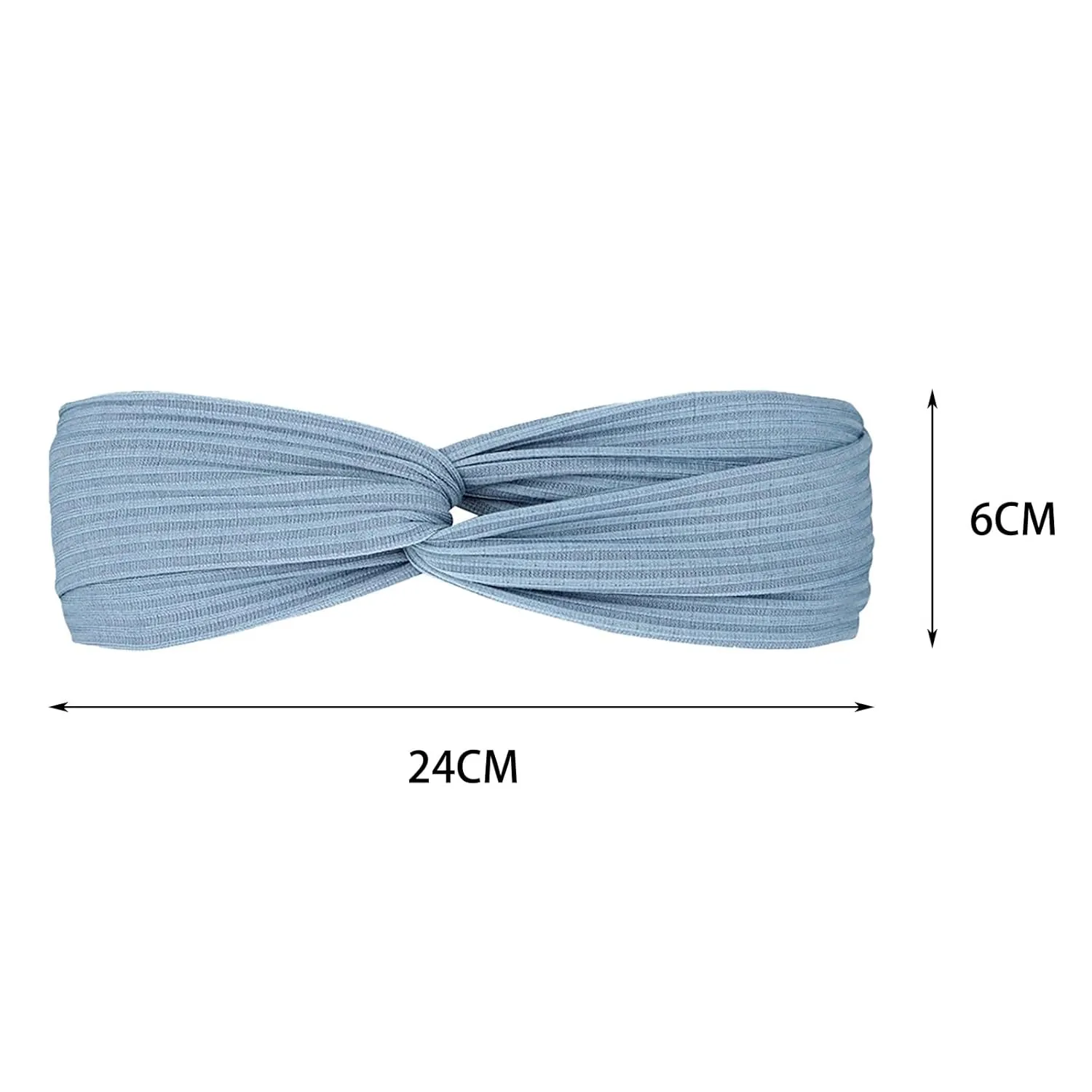 Headbands for Women Knotted Head Bands Stretchy Hair Bands Non Slip for Girls Turban Headwrap (Navy, One Size)