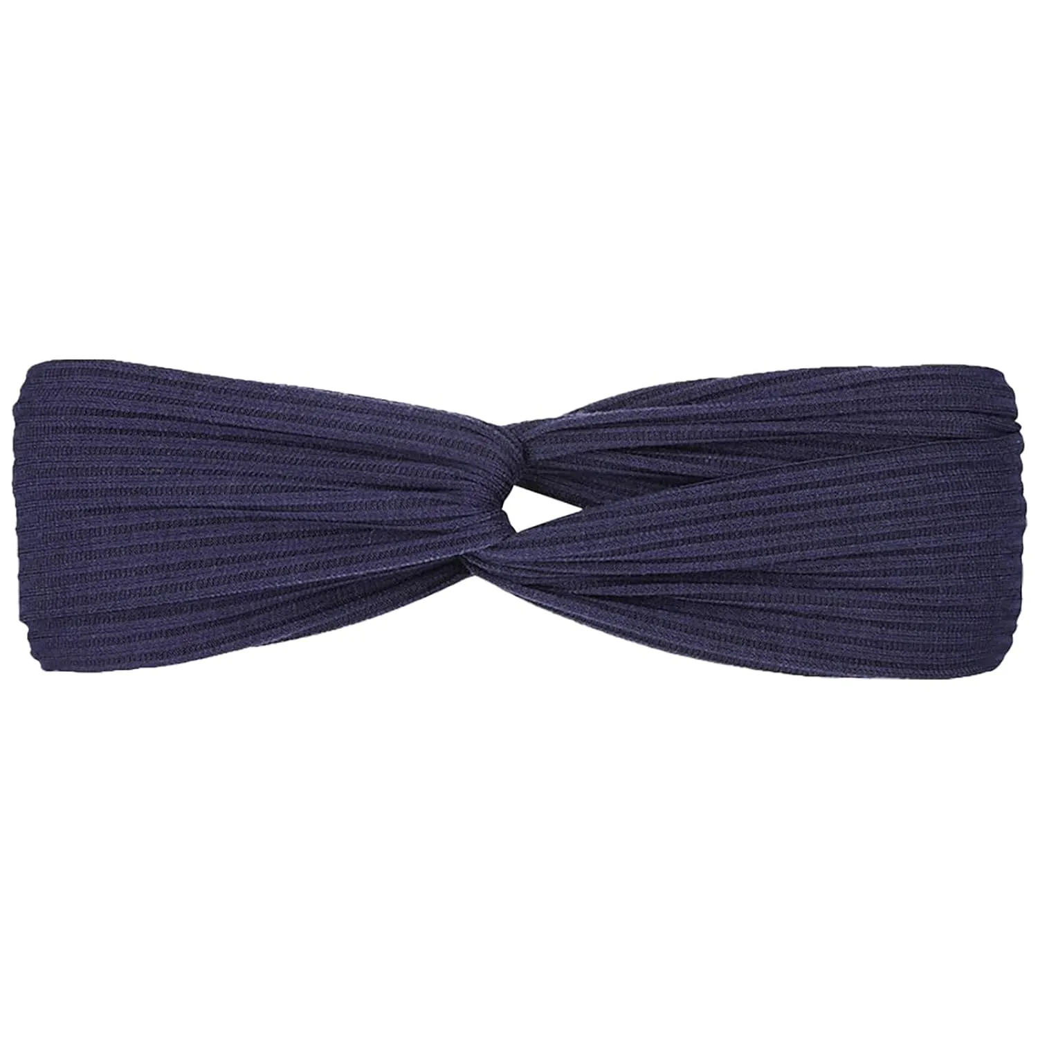 Headbands for Women Knotted Head Bands Stretchy Hair Bands Non Slip for Girls Turban Headwrap (Navy, One Size)