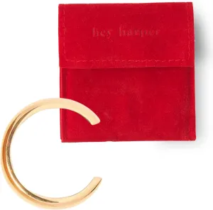 Hey Harper Gold Cuff Earrings - Bangle Trendy Chunky Non Tarnish Gold Cute Stackable Waterproof Earring - Gift for Women - Simple Minimalist Unique Statement Jewelry