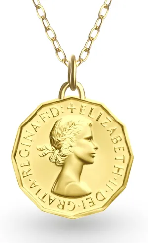 HOBBY OF KINGS Coin Necklace - Vintage Medallion Pendant in 18K Gold Plated Finish - British, Italian, Greek, U.S., French & Spanish Coins - Elegant Gift Jewelry