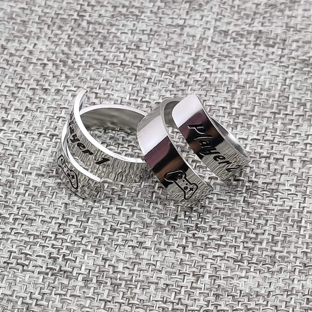 HOFOYA Adjustable Inspirational Band Rings Stainless Steel Engraving Rings Motivational Jewelry Valentines Birthday Gifts for Women.