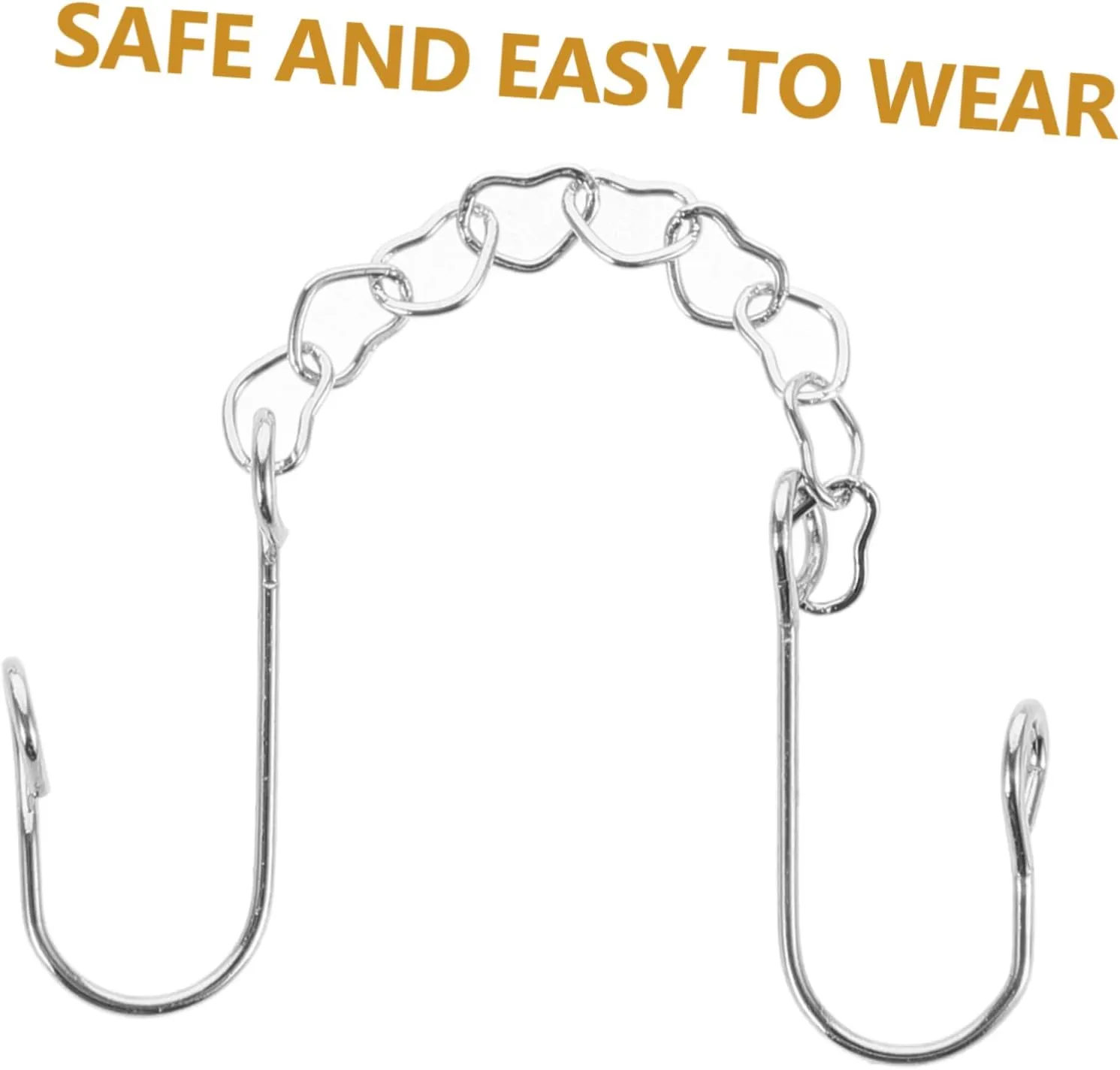 Homoyoyo Nose Rings Metal Nose Rings Chain Nose Ring Hoops Heart Women for Simple Thin Titanium Nose Hoop Shaped
