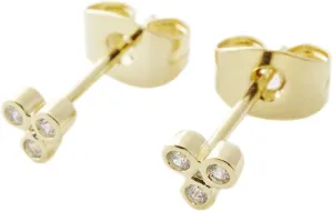 HONEYCAT Crystal Trinity Studs in Gold, Rose Gold, or Silver | Minimalist, Delicate Jewelry