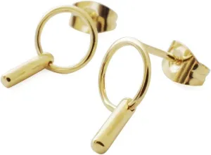 HONEYCAT Link Bar Earrings in Gold, Rose Gold, or Silver | Minimalist, Delicate Jewelry (Gold)