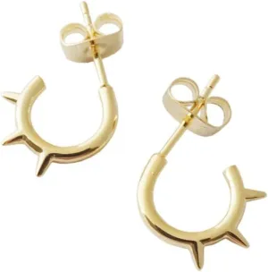 HONEYCAT Spike Hoop Earrings in Gold, Rose Gold, or Silver | Minimalist, Delicate Jewelry
