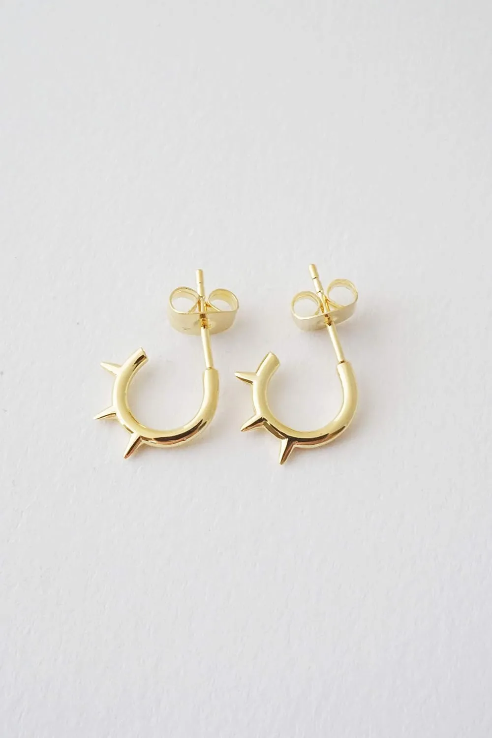 HONEYCAT Spike Hoop Earrings in Gold, Rose Gold, or Silver | Minimalist, Delicate Jewelry