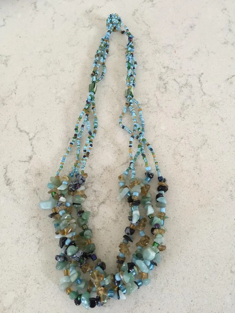 Indonesian Necklace In Turquoise Color