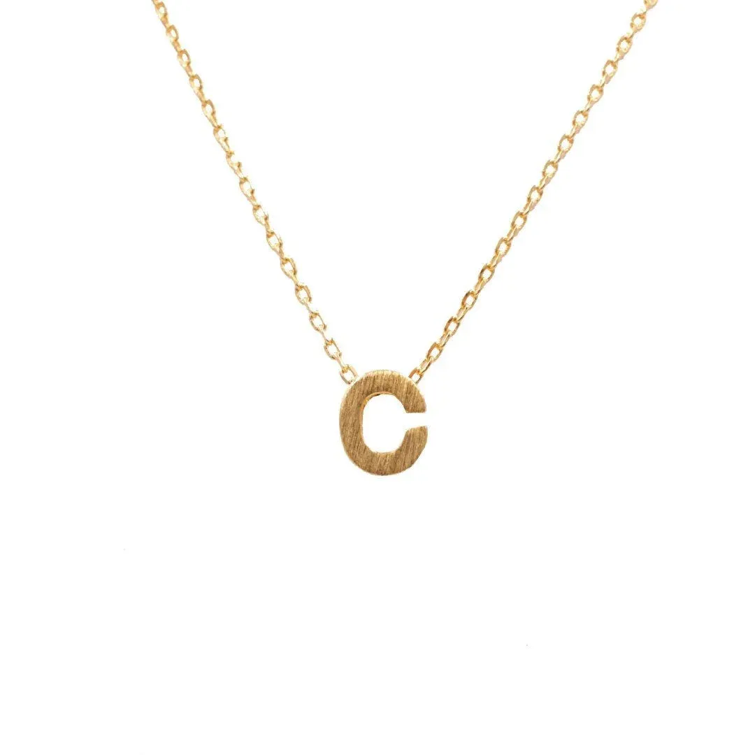 INITIAL C GOLD NECKLACE