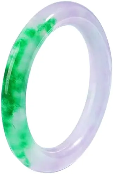 Jade Bangle Bracelet for Women Feng Shui Bangle Woman Good Luck Wealth Bracelet Natural Jade Stone Bangle Green Real Jade Bangle Christmas