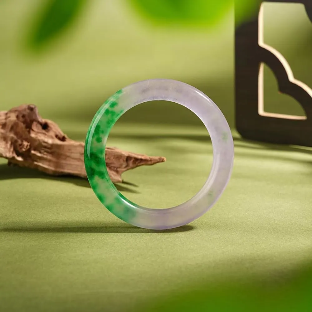 Jade Bangle Bracelet for Women Feng Shui Bangle Woman Good Luck Wealth Bracelet Natural Jade Stone Bangle Green Real Jade Bangle Christmas