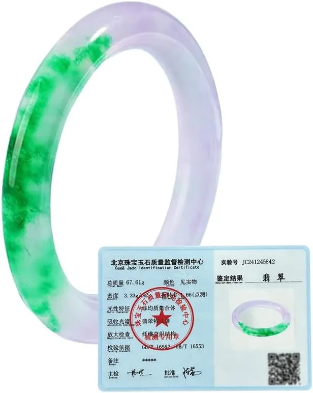 Jade Bangle Bracelet for Women Feng Shui Bangle Woman Good Luck Wealth Bracelet Natural Jade Stone Bangle Green Real Jade Bangle Christmas