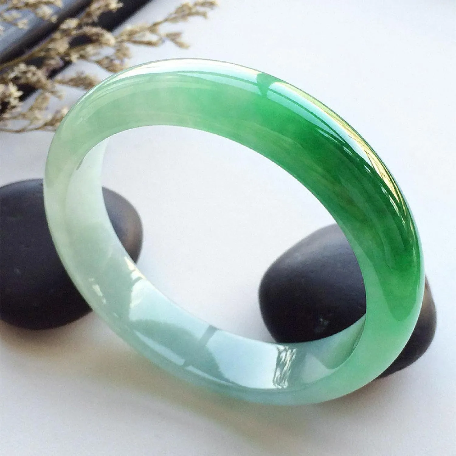 Jade Bangle Bracelet for Women, Natural Bracelet, Handmade with certificate