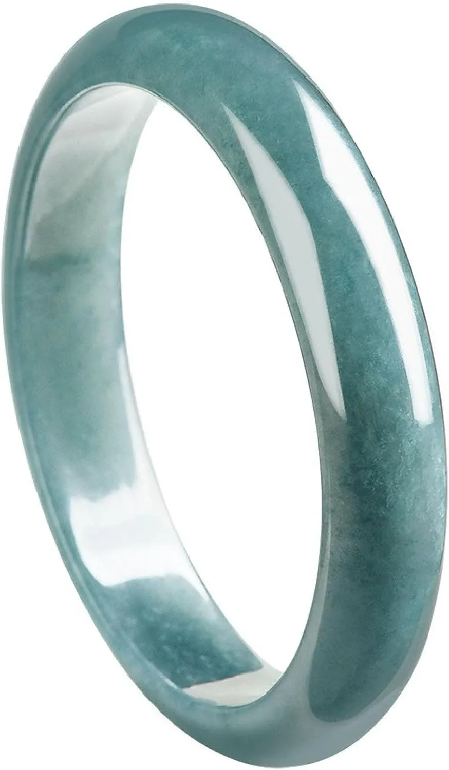 Jade Bangle Bracelet for Women Natural Jadeite Blue Water Round Bracelet Peace Bracelet Ice Jade Bracelet