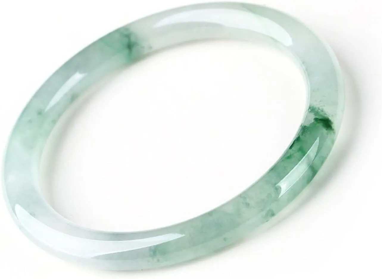 Jade Bangle Bracelet For Women,natural Thin Round White Jade Bracelet Jade Jewelry