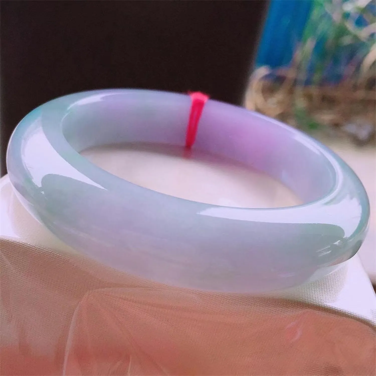 Jade Bangle Bracelet For Women,natural White And Purple Jade Bangle,retro Elegant Jade Bracelet??
