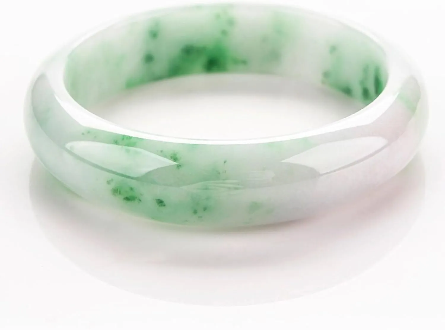 Jade Bangle Bracelet for Women,round Green Bracelet, Retro Natural Jade Bracelet,