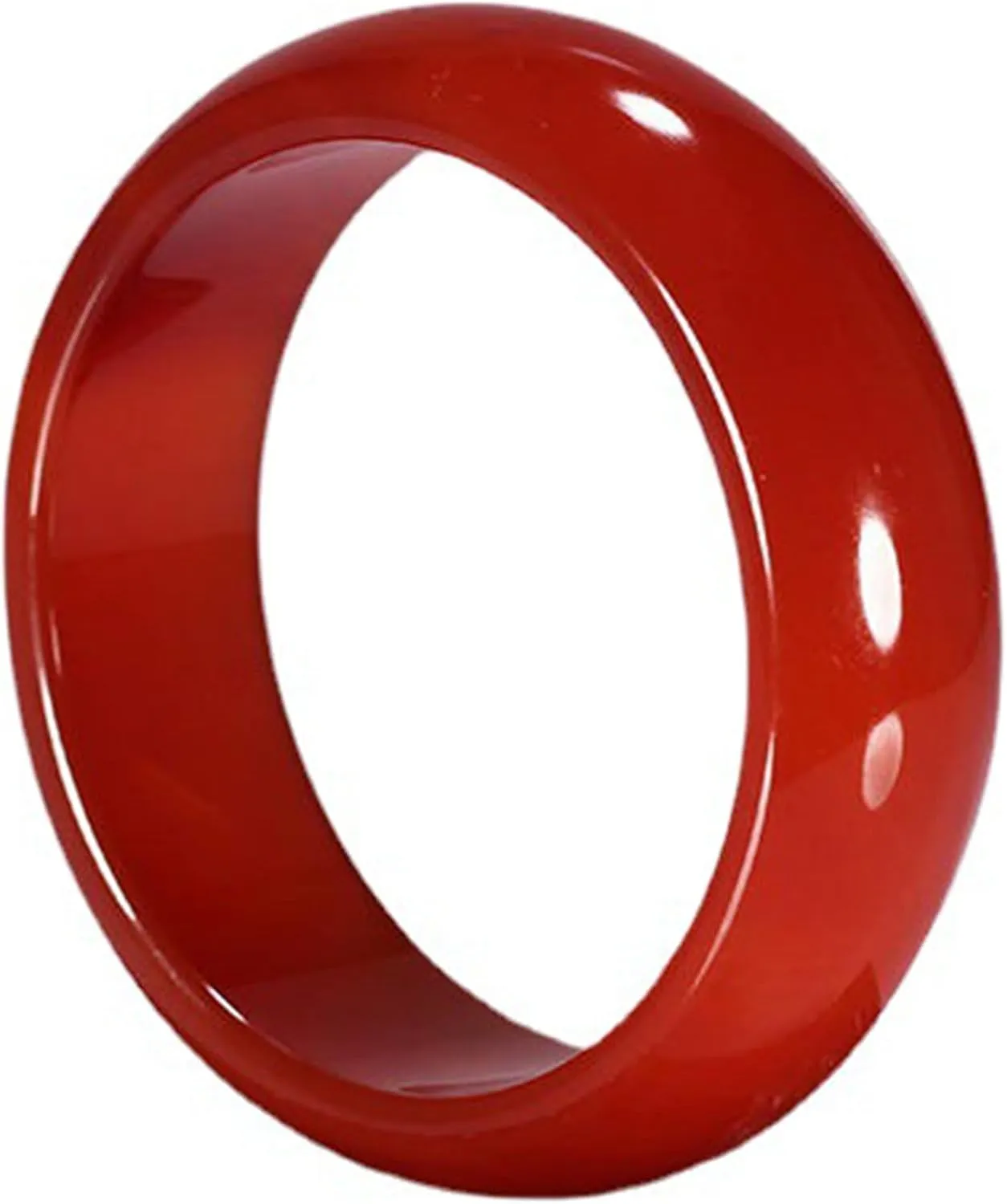 Jade Bangle Bracelet for Women,Widened Chalcedony Bracelet, Retro Red Natural Jade Bracelet
