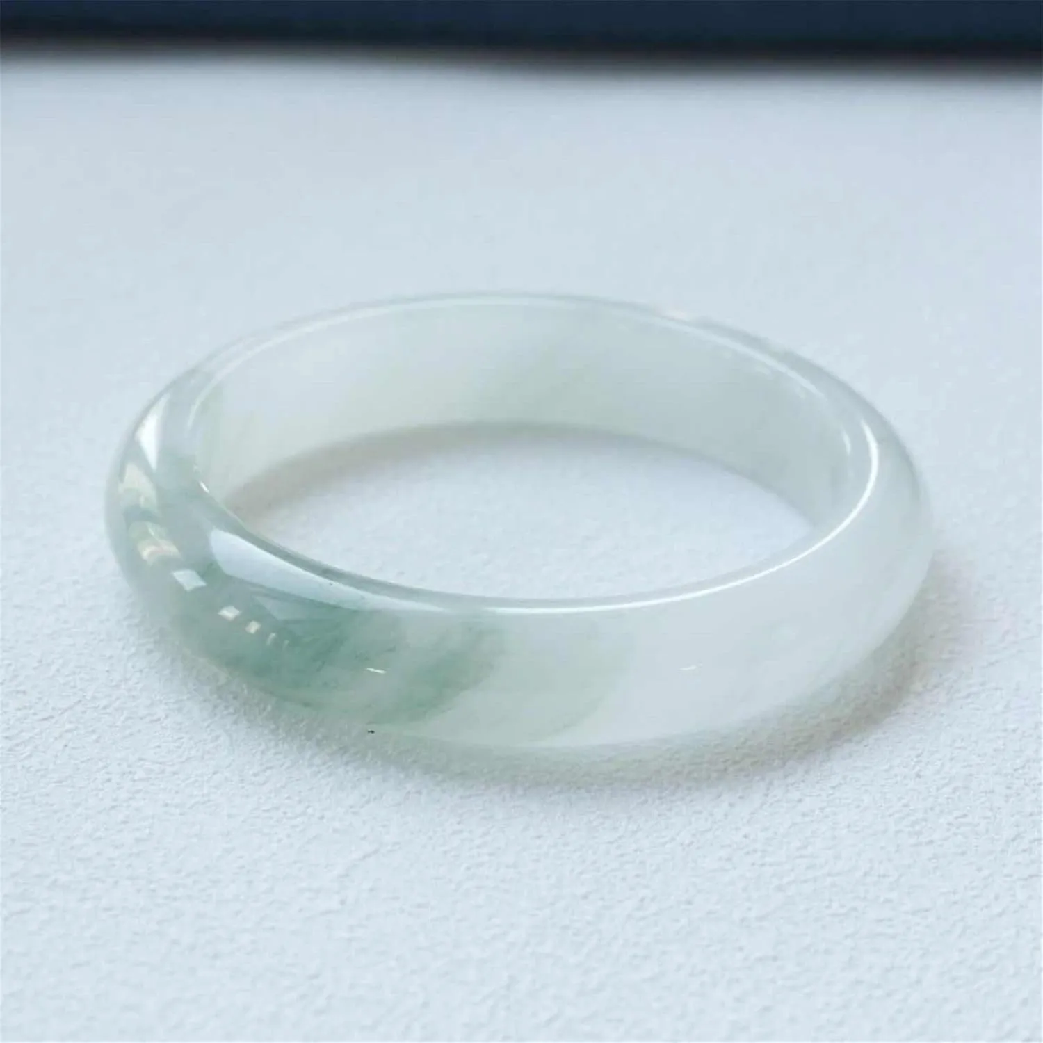 Jade Bangle Bracelet For,Women White And Grey Icy Vintage Jade Bracelet,Jade Bangle.