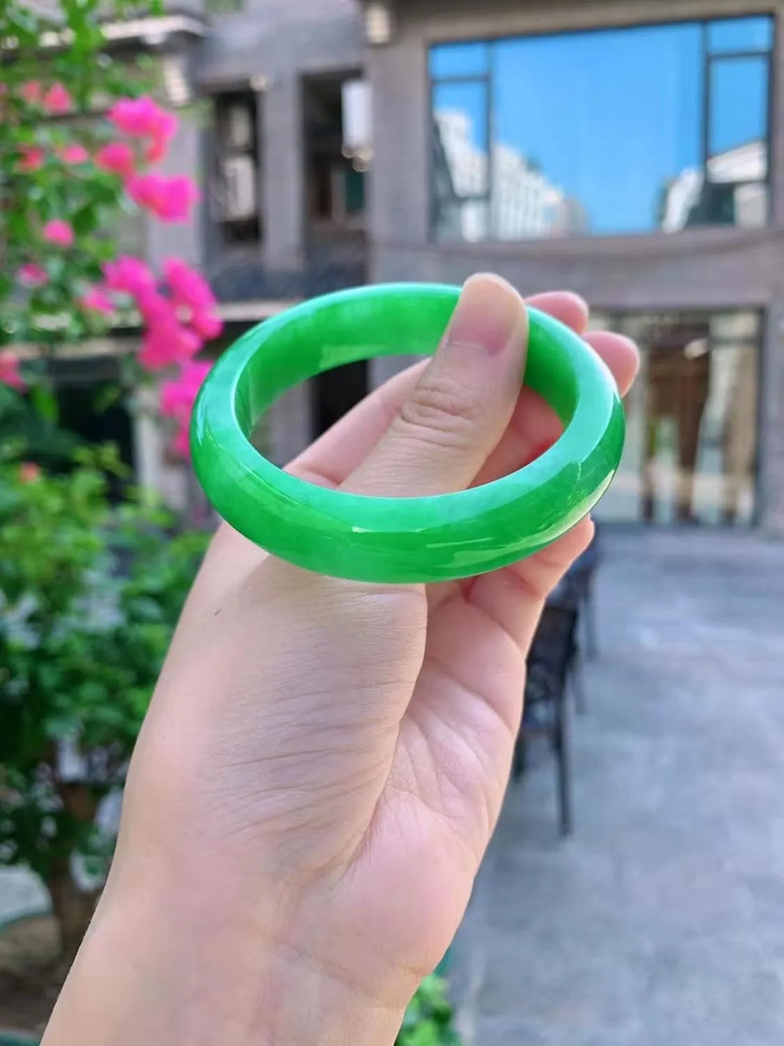 Jade Bangle Bracelet,for Women Full Green Ice Transparent, Natural,jade bangle bracelet
