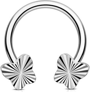 Jewseen Internally Threaded Septum Rings 16g Butterfly Nose Rings Hoop Surgical Steel Septum Jewelry Helix Piercing Jewelry for Women Men