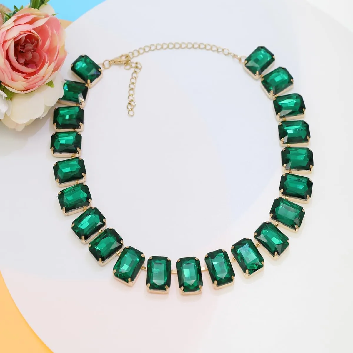 JNF Gold Plated Pearl Choker Collar Necklace for Women Crystal Rhinestone Pearl Statement Necklace and Earrings Bridal Pearls Diamond jewelry Set for Wedding