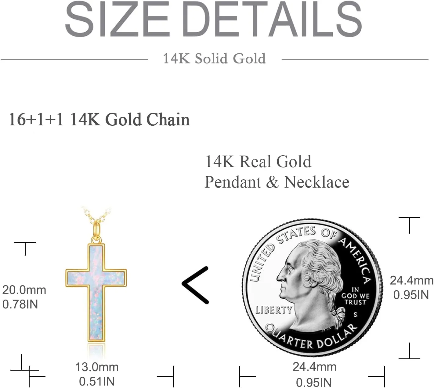 KECHO 14K Solid Gold Cross Necklace for Women Delicate Gold Diamond Heart Cross Pendant Necklace Religious Jewelry Mothers Day Gifts for Wife Mom