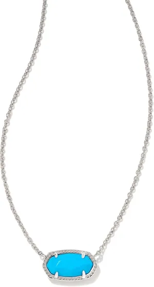Kendra Scott Elisa Necklace Silver Bright Blue Magnesite One Size