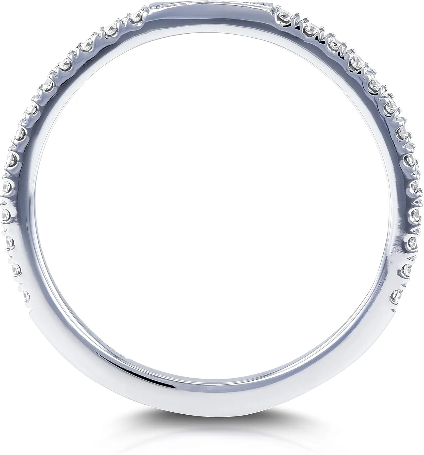 Kobelli Notched 1/8 Carat TDW Diamond Wedding Band in 14k White Gold