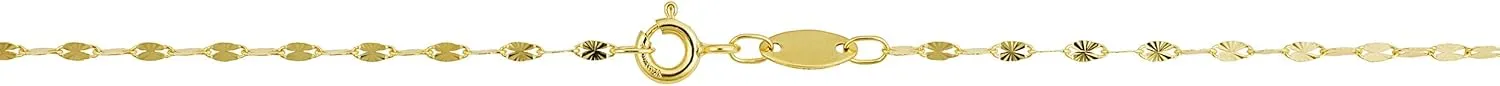 Kooljewelry 14k Yellow Gold Filled Or White Gold Filled 1.5mm Mirror Link Chain Necklace For Women (14, 16, 18, 20, 22, 24 or 30 inch)
