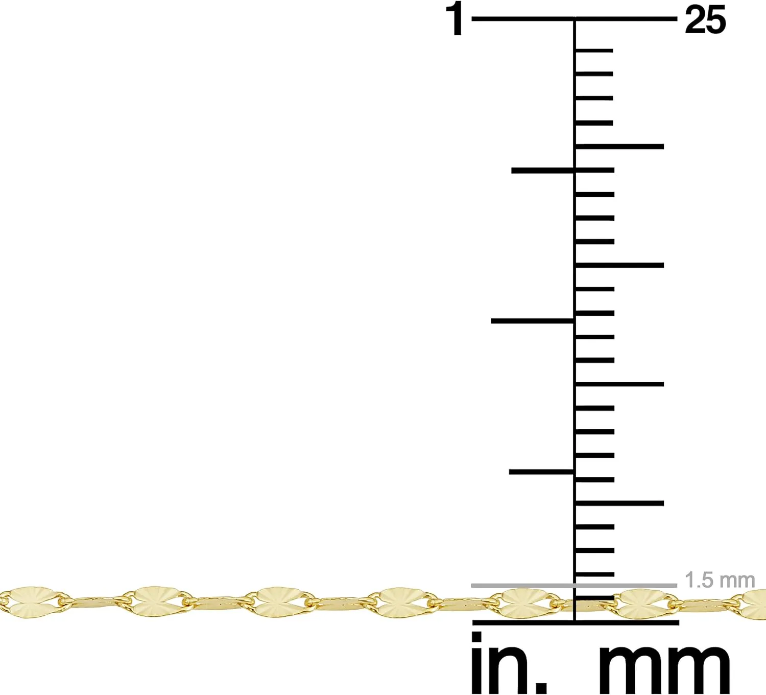 Kooljewelry 14k Yellow Gold Filled Or White Gold Filled 1.5mm Mirror Link Chain Necklace For Women (14, 16, 18, 20, 22, 24 or 30 inch)