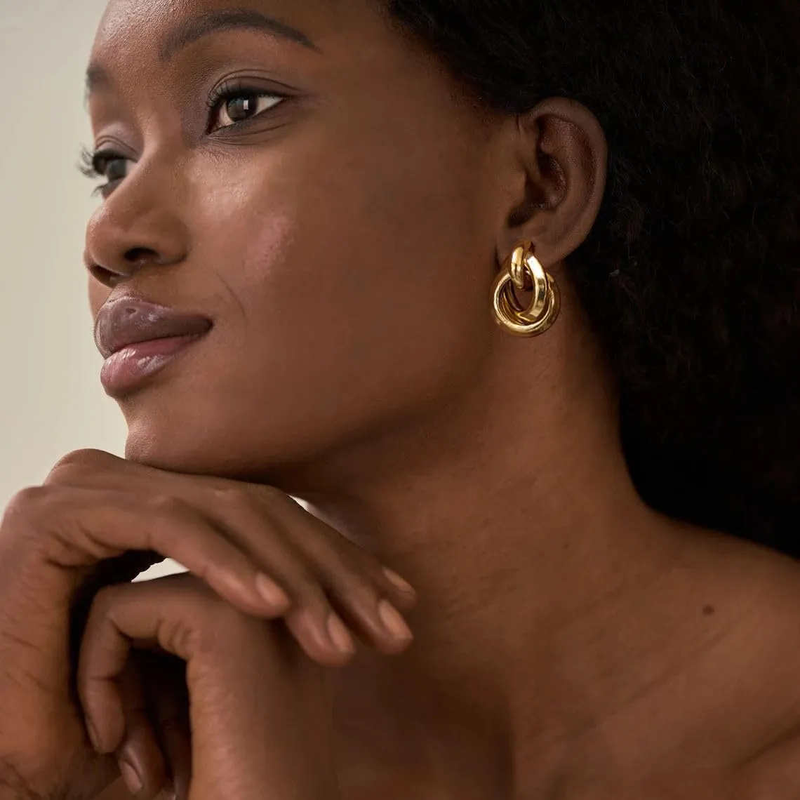 Kyerlyn Gold Hoop Earrings for Women Trendy Gold Statement Earrings Huggie Earrings Hoop Gold Jewelry Gifts