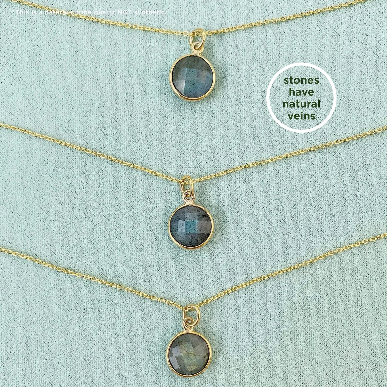 Labradorite Necklace Crystal, Handmade Jewelry, March Birthstone Gift, Healing Throat Chakra Protector, Sterling Silver Necklace plated Gold, Natural Gemstone Boho Necklace, 18 inch long
