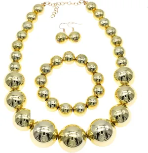 Large Big Faux Pearl Necklace for Women Chunky Pearl Necklace and Earrings set 1920s Costume Jewelry set Prom party Wedding