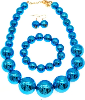 Large Big Faux Pearl Necklace for Women Chunky Pearl Necklace and Earrings set 1920s Costume Jewelry set Prom party Wedding