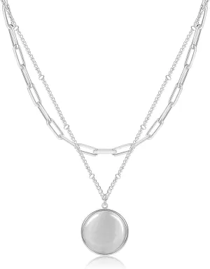 Layered Necklaces for Women Silver Plated Dainty Snake Twist Rope Delicate Layered Necklace Different Length Choker Necklaces Silver Jewelry for Women