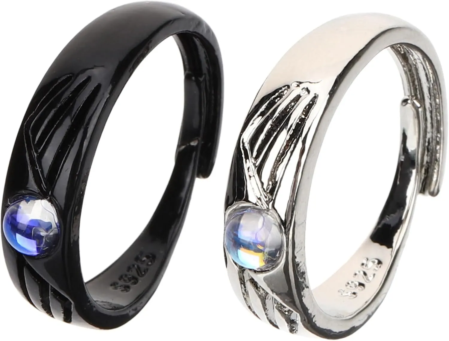 LIFKOME Angel Devil Ring Vintage Rings Devil Jewelry Matching Rings for Friends Rings for Man Angle and Devil