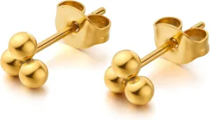 Limerencia G23 Pure Titanium Hypoallergenic Earrings | Tiny Trinity Ball Stud Earrings | Minimalist, F136 Implant Grade | Suitable for Sensitive Ears Delicate Jewelry