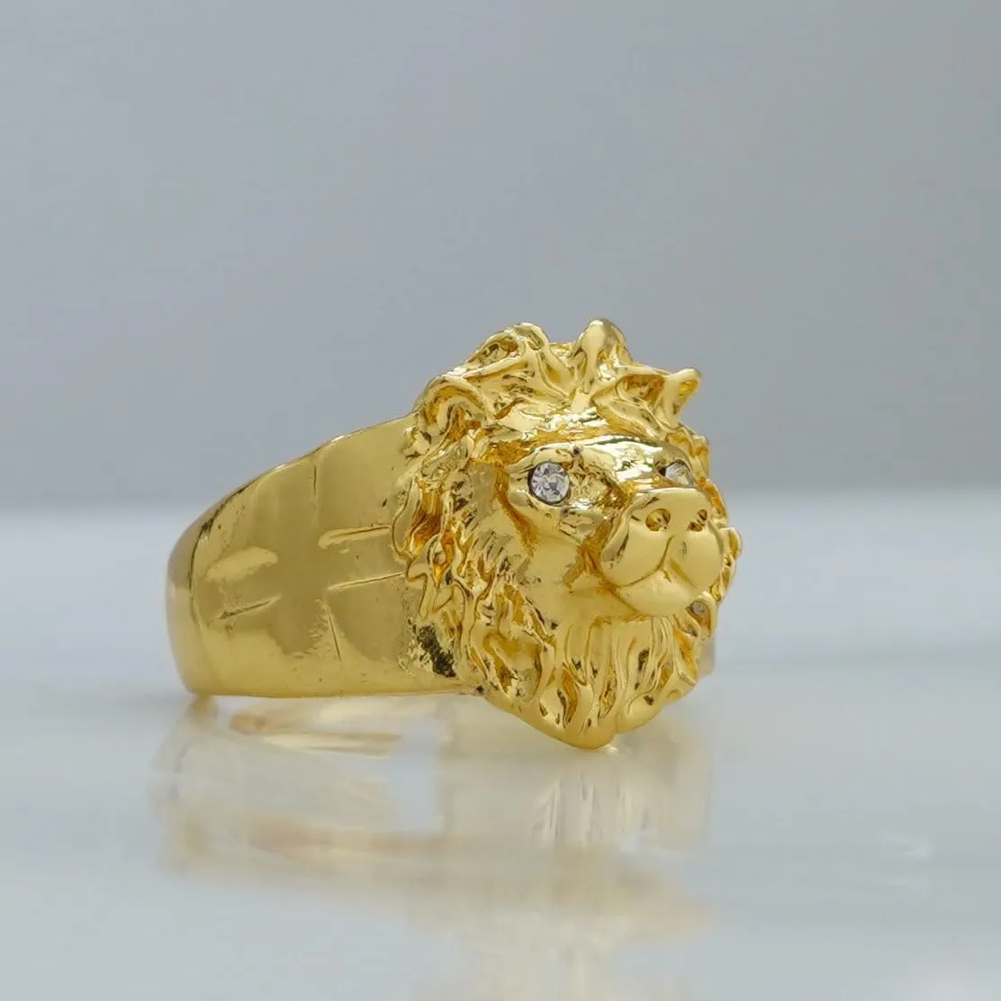 Lion Ring, Gothic Cross Lion Head Ring for Men, Norse Viking Lion Animal Ring Lion Jewelry, Celtic Gold Lion Ring Hip Hop Lion Band Ring Punk Cross Lion Ring -s