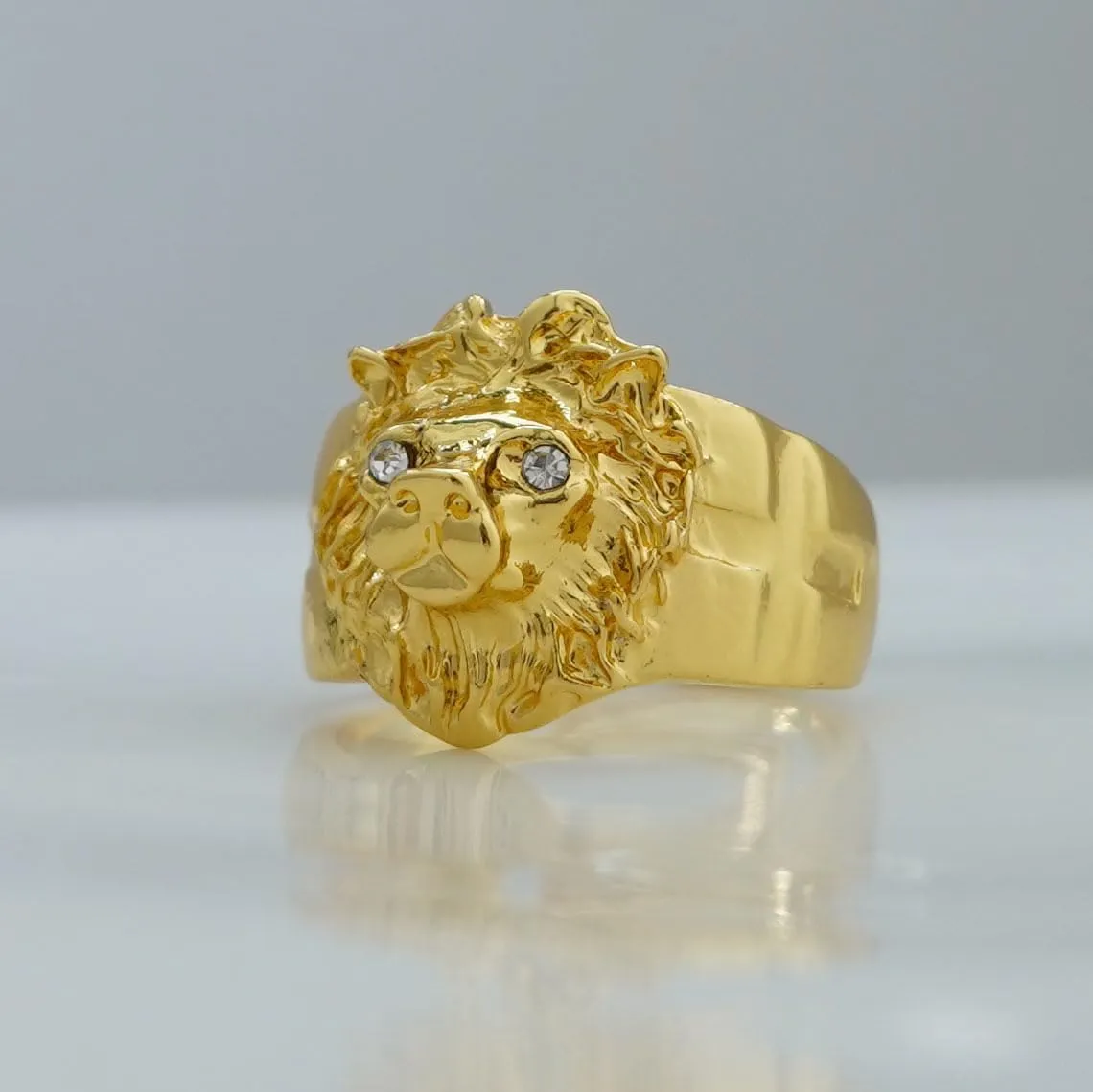 Lion Ring, Gothic Cross Lion Head Ring for Men, Norse Viking Lion Animal Ring Lion Jewelry, Celtic Gold Lion Ring Hip Hop Lion Band Ring Punk Cross Lion Ring -s