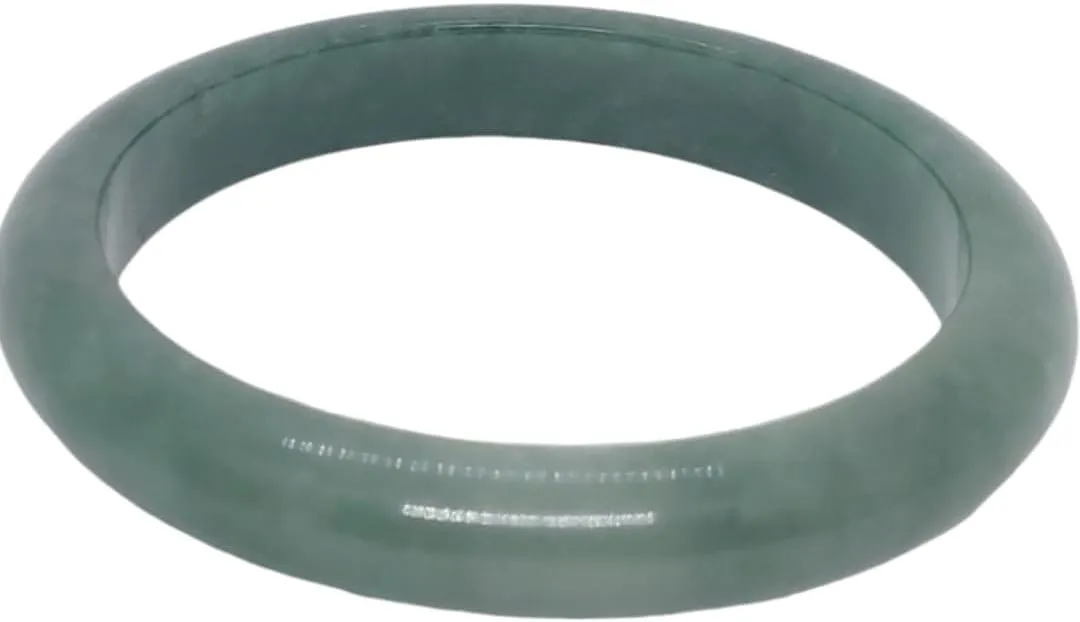 Lucky&Store GREEN Burmese Jade Bangle Bracelet 2.5 Inches Inside diameter. Jade 10mm thick Bracelet. Green Jade Bangle. Jade Bracelet. GREEN Bangle Jade LOVER.