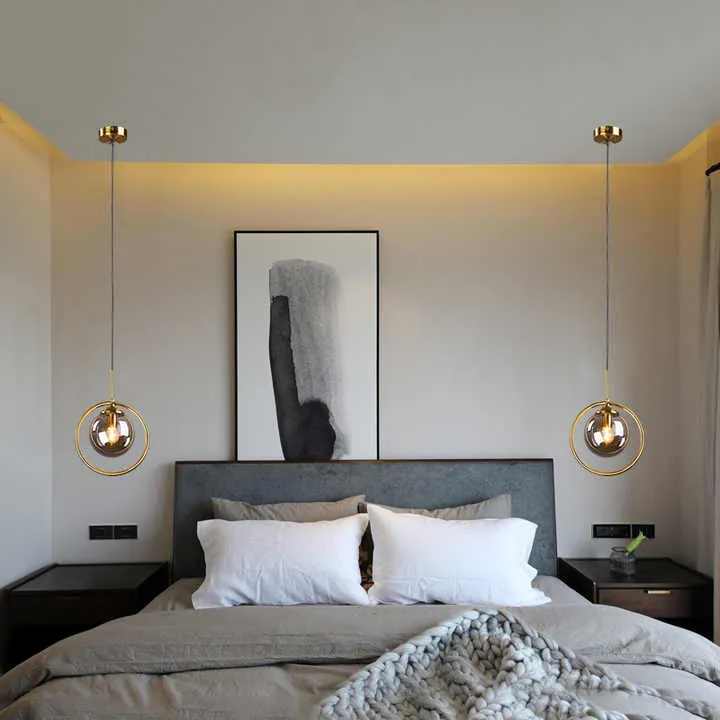 Luxury bedroom lightpersonality web celebrity lamp bar lighting crystal lampضوء غرفة نوم فاخرة السرير الثريا الحديثة بسيطة صغيرة الثريا شخصية خلاقة الويب المشاهير مصباح إضاءة البار الكريستال مصباح