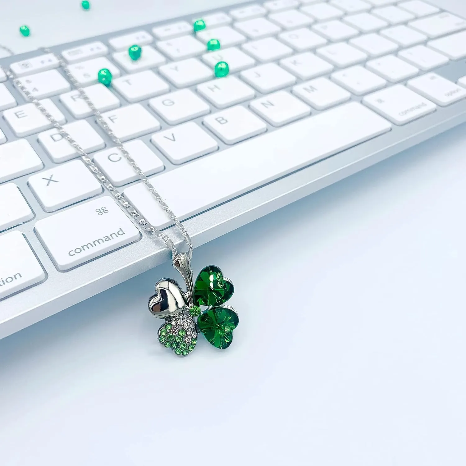 Mall of Style Four Leaf Clover Necklace - St.Patricks Day Earrings - Shamrock Earrings - Irish Jewelry - Bracelet