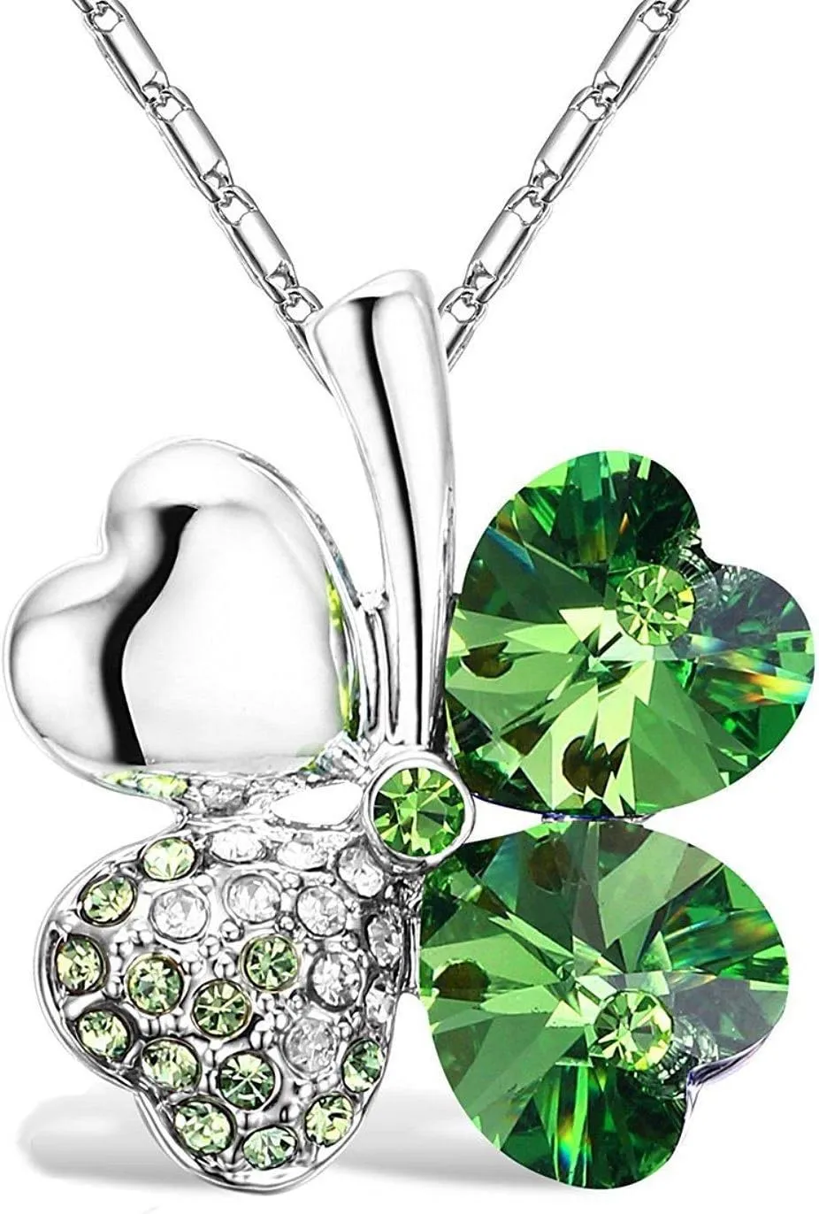 Mall of Style Four Leaf Clover Necklace - St.Patricks Day Earrings - Shamrock Earrings - Irish Jewelry - Bracelet