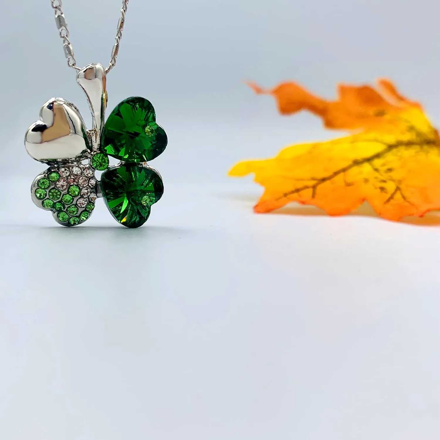 Mall of Style Four Leaf Clover Necklace - St.Patricks Day Earrings - Shamrock Earrings - Irish Jewelry - Bracelet