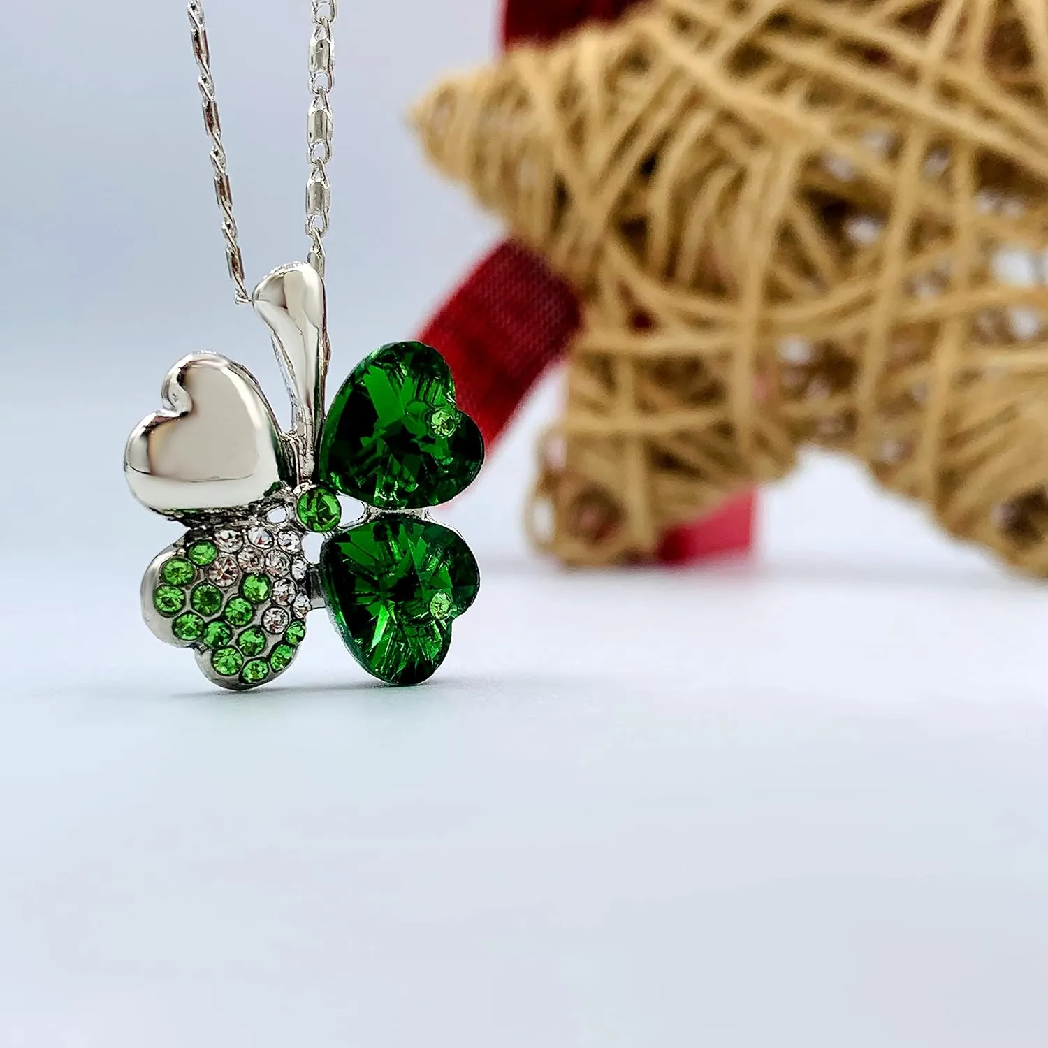 Mall of Style Four Leaf Clover Necklace - St.Patricks Day Earrings - Shamrock Earrings - Irish Jewelry - Bracelet