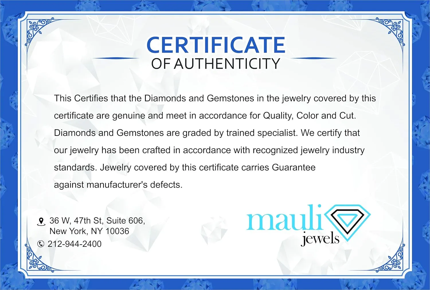 MauliJewels 1/4 Carat Diamond Wedding Band Prong-Setting 10K Rose, White & Yellow Gold