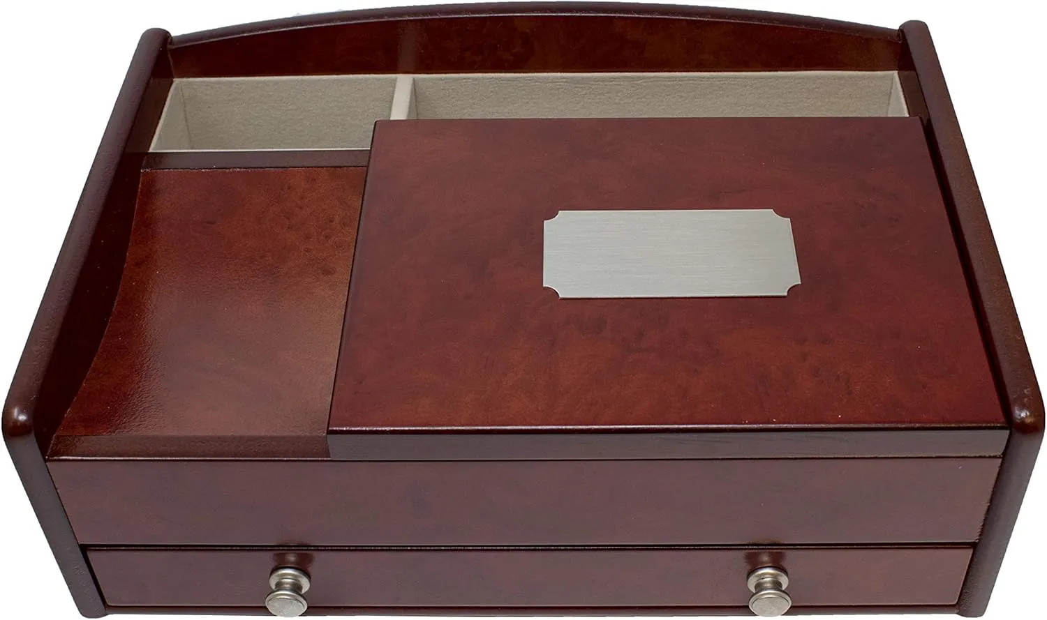 Mele & Co. Personalized Davin Valet Tray For Men, Custom Engraved Mens Jewelry Box Organizer for Night Stand or Dresser Top, Watches, Keys, Electronics and More