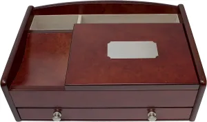 Mele & Co. Personalized Davin Valet Tray For Men, Custom Engraved Mens Jewelry Box Organizer for Night Stand or Dresser Top, Watches, Keys, Electronics and More