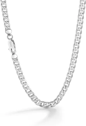 Men 925 Sterling Silver Necklace 3-4-5MM Italy Diamond Cut Cuban Link Chain 16 "17" 18 "19" 20 "22" 24 "26" 28 "30" Fine Jewelry Gifts For Women